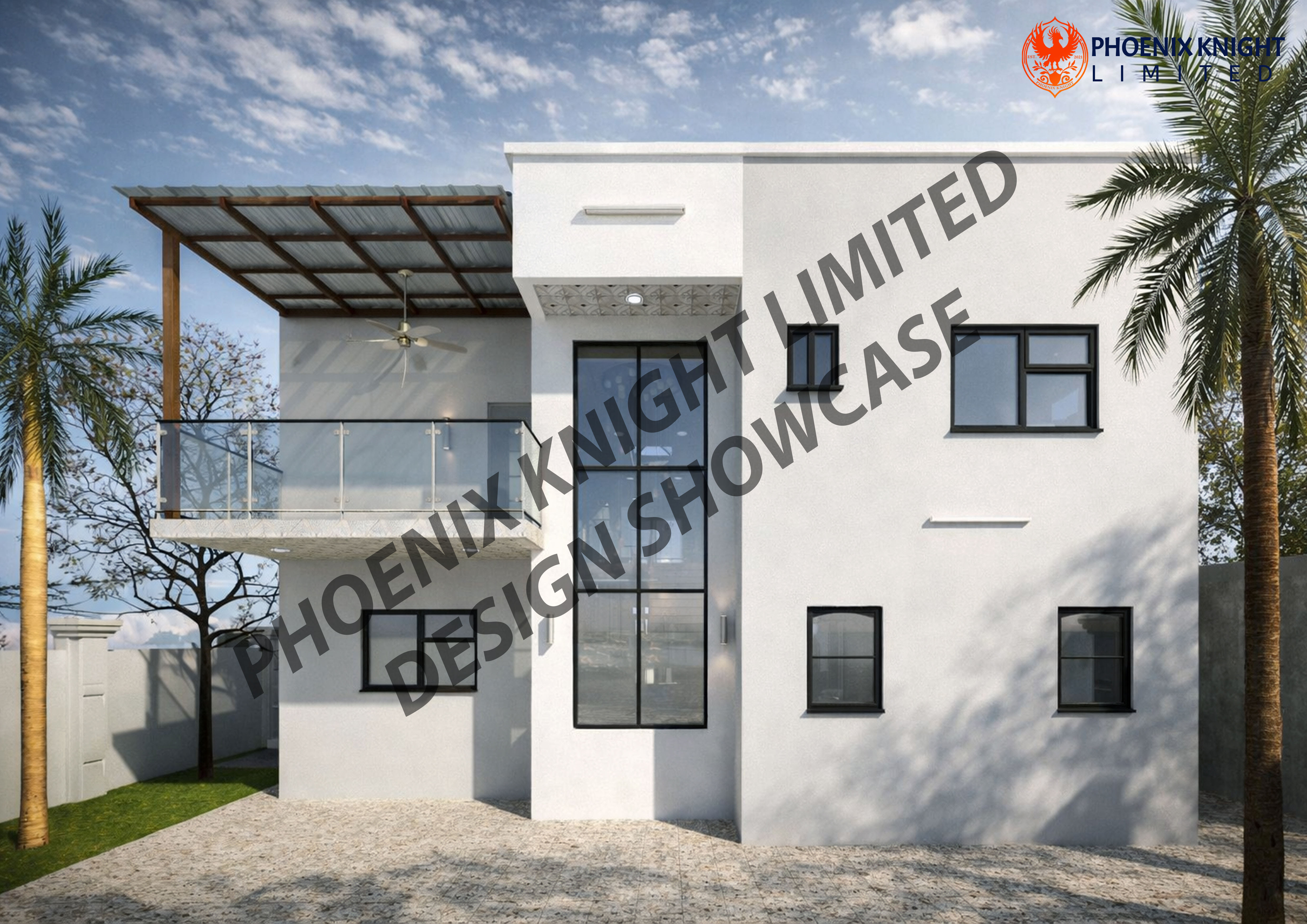 Silver Ridge Symmetrical Residence Back View
